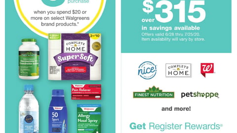 Walgreens July 2020 Coupon Book Cover